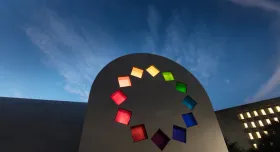 Ellsworth Kelly building at night