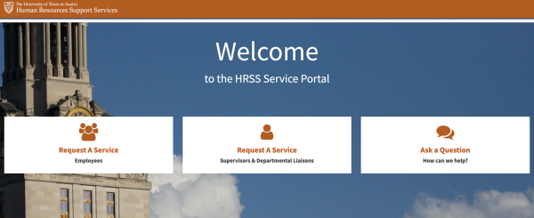 Screenshot of HRSS Portal