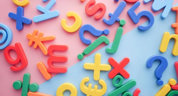 plastic magnetic letters/numbers/symbols of all colors