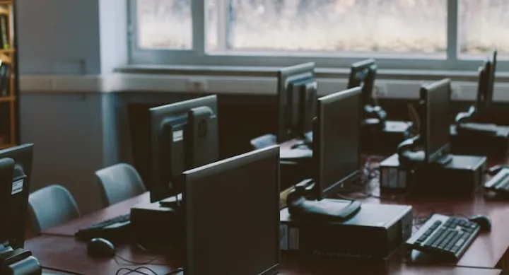 computers on a table