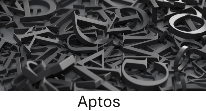 Font letters Aptos