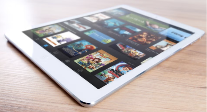 Tablet on table