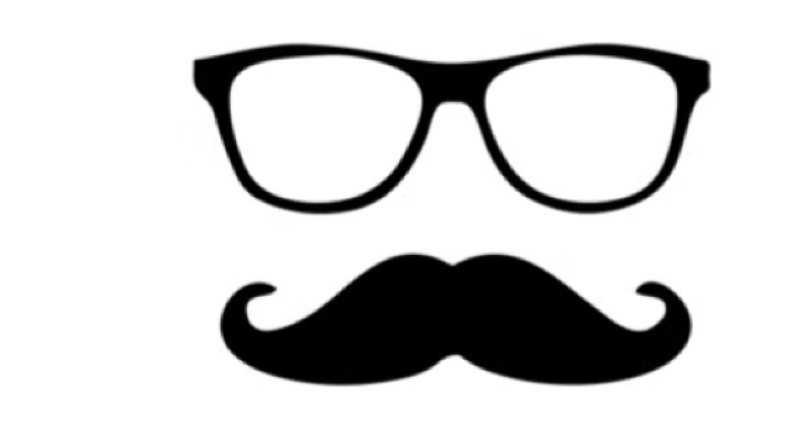 Mustache and glasses graphic