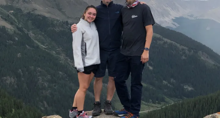 Peterson family hiking